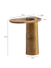FineBuy Beistelltisch in Gold / Mango / 50x30x52