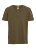 Camel Active Kurzarm Henley in Dunkel Oliv