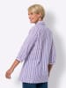 Sieh an! Longbluse in lavendel-weiß-gestreift