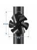 relaxdays Kaminventilator in Schwarz - (B)17 x (H)21,5 x (T)11 cm