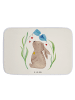 Mr. & Mrs. Panda Badteppich Hase Blume ohne Spruch in Weiß