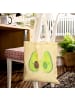 Mr. & Mrs. Panda Tote Bag Avocado Pärchen ohne Spruch in Gelb Pastell