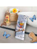 Mr. & Mrs. Panda Handtuch Taube Winter Pommes Design mit Spruch in Weiß