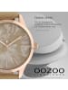 Oozoo Analog-Armbanduhr Oozoo Timepieces sandfarben, gelb groß (ca. 45mm)
