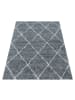 KADIMA DESIGN Teppich Hochflor Shaggy Geometrisch Polypropylen Wohnzimmer in Grau