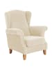 58 aufm Kessel OHRENSESSEL Katria Bezug Veloursstoff Buche natur / creme