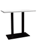 58 aufm Kessel BISTROTISCH Efthimia 120x70x75 schwarz matt/weiß matt lack