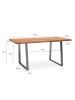 KADIMA DESIGN Schreibtisch 120x60x76 cm Massivholz / Metall Computertisch