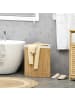 HOMCOM Wäschekorb-38L x 38B x 57H cm-Naturholz
