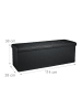 relaxdays Faltbare Sitzbank in Schwarz - (B)114 x (H)38 cm