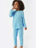 Schiesser Pyjama Girls World Velours in Blau