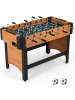 COSTWAY Spieltisch Tischkicker für Kinder & Erwachsene 119 x 108 x 79 cm in Hellbraun