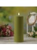 Deluxe Homeart LED Kerze MIA für Innen/Außen flackernd H: 20cm D: 7,5cm in grün