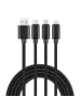 Platyne 3-in-1-Kabel (Lightning/Micro-USB/USB-C) in Schwarz