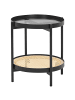 Beliani Beistelltisch RENO in Schwarz/Braun - (W) 50 x (H) 55 x (L) 50 cm