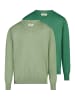 Redmond Pullover Basic in Grün / hellgrün