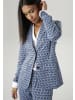 Aniston SELECTED Kurzblazer in blau-schwarz-offwhite