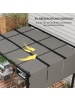 Outsunny Pergola 357L x 296B x 235H cm Dunkelgrau