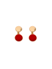 NAEMI Women Earrings in Rose Gold Red