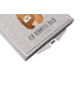 Mr. & Mrs. Panda Kosmetikspiegel Bär Liebesbrief mit Spruch in Grau Pastell