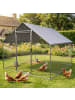 relaxdays Freilaufgehege in Silber - (B)2 x (H)2 x (T)3 m
