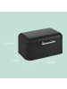 relaxdays Brotkasten in Schwarz – (B)30 x (H)15,5 x (T)21 cm