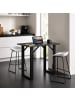 VCM  Holz Bartisch Stehtisch Tisch Tresen Xona 80x80 cm in Schwarz / Anthrazit