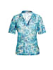 GOLDNER Hautangenehmes Druck-Poloshirt in marine / gemustert