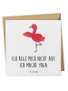 Mr. & Mrs. Panda Deluxe Karte Flamingo Yoga mit Spruch in Weiß