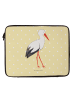 Mr. & Mrs. Panda Laptop Tasche Storch ohne Spruch in Gelb Pastell
