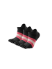 MUNADUNA 3er-Pack Bunte Yoga-/Pilates-Zehensocken – Knöchelschutz – in Grau/Rosa