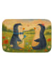 Mr. & Mrs. Panda Badematte Pinguin Pärchen Design ohne Spruch in Weiß