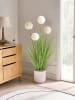 Beliani Kunstpflanze SNOWBALL BUSH in Grün/Weiß/Schwarz - (W) 60 x (H) 120 x (L) 60 cm