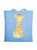 Mr. & Mrs. Panda Strandtasche Giraffe Blumenkranz ohne Spruch in Sky Blue