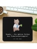 Mr. & Mrs. Panda Mousepad Beamtin Heldin mit Spruch in Schwarz