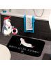 Mr. & Mrs. Panda Badteppich Einhorn Yoga mit Spruch in Schwarz
