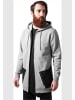 Urban Classics Urban Classics Zip-Kapuzenpullover in gry/blk