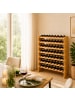 relaxdays Weinregal in Natur - (B)85 x (H)94 x (T)25,5 cm