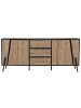 Beliani Sideboard BLACKPOOL in Braun/Schwarz - (W) 177 x (H) 75 x (L) 40 cm