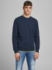 Jack & Jones Basic Sweater Langarm Sweatshirt Rundhals Pullover JJEBASIC in Blau