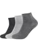 camano Bio Unisex-Kurzsocken 3 Paar ca-soft in anthrazit-/grau meliert