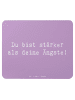 Mr. & Mrs. Panda Maus-Pad Spruch Angst überwinden mit Spruch in Lavendeltraum