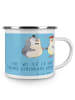 Mr. & Mrs. Panda Kaffeebecher Hochzeitsfeier Abenteuer mit Spruch in Sky Blue