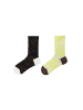 MUNADUNA 2er-Pack 3D-Relief Zweig-Muster-Socken-Farb-Mix