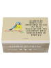 Mr. & Mrs. Panda Erinnerungsbox Vogel Blaumeise mit Spruch in Blumig