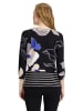 Betty Barclay Feinstrickpullover mit Blumenprint in Schwarz/Blau