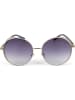 styleBREAKER Runde Sonnebrille in Gold / Grau Verlauf