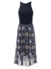 Aniston SELECTED Sommerkleid in dunkelblau-braun-blau-beige