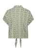 CARTOON Oversize-Bluse mit Kragen in Cream/Green