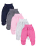 TupTam Baby Hose mit Fuß 5er Pack in rosa/grau